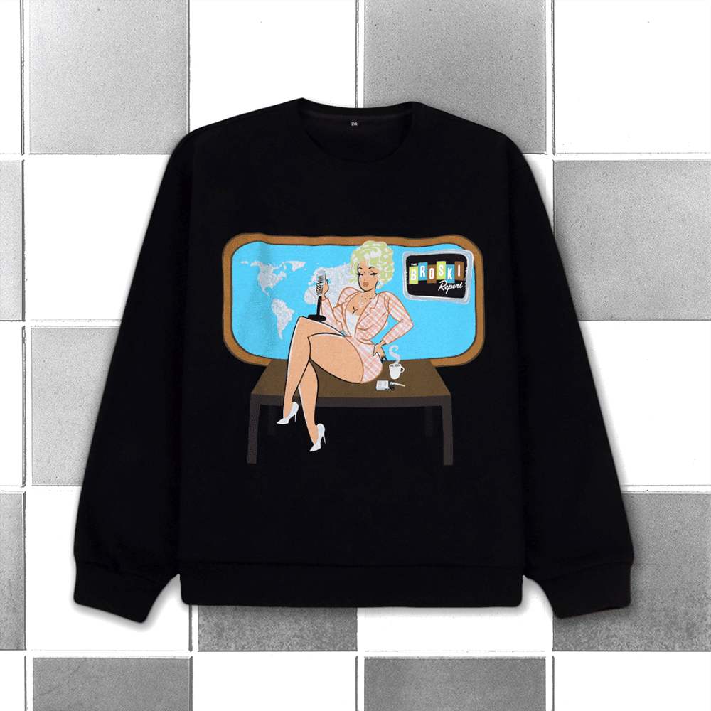 Brittany Broski Merch Sweatshirt Broski News Watching Crewneck Gifts For Fan