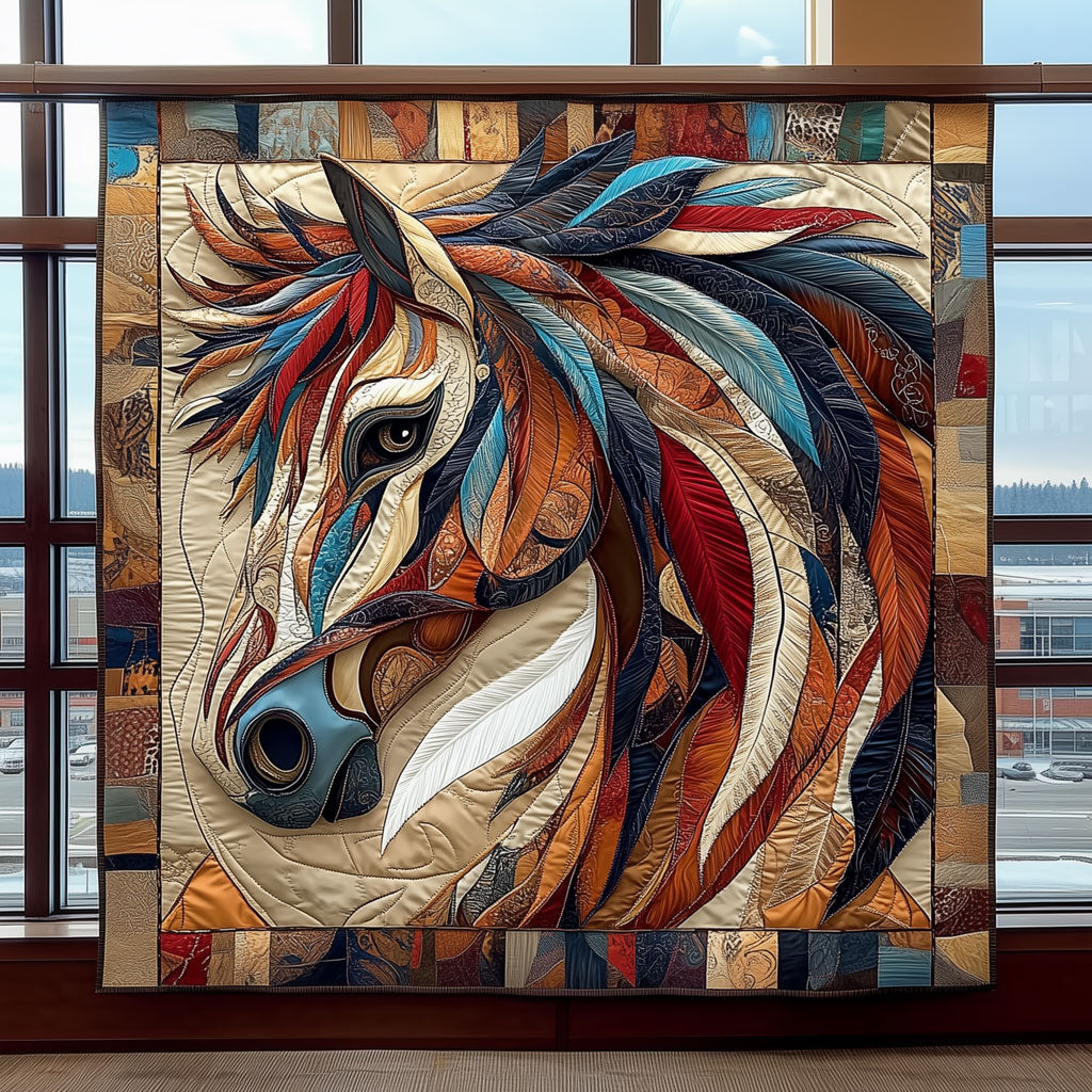 Brocade Native American Horse Quilt Blanket Hores Throws Blanket Native American Christmas Gift Ideas