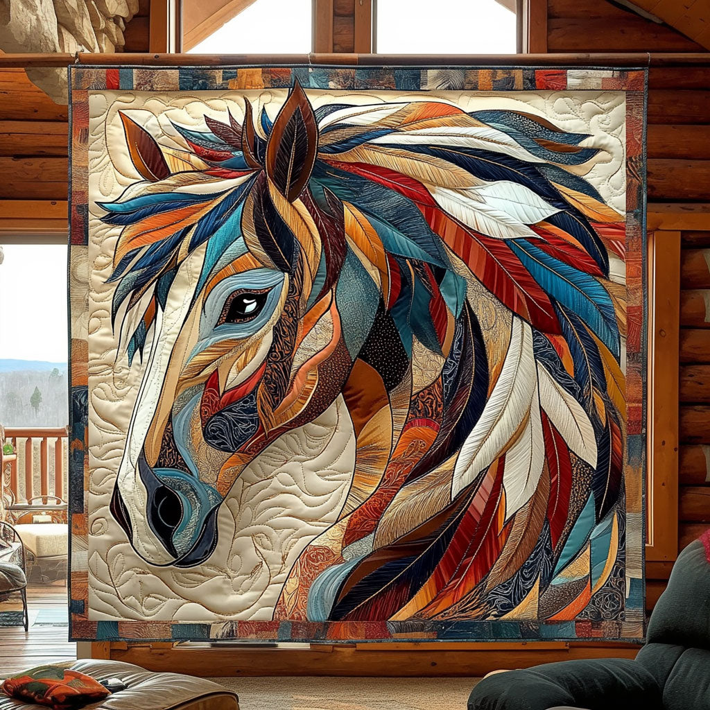 Brocade Native American Horse Quilt Blanket Hores Throws Blanket Native American Gifts For Men Women