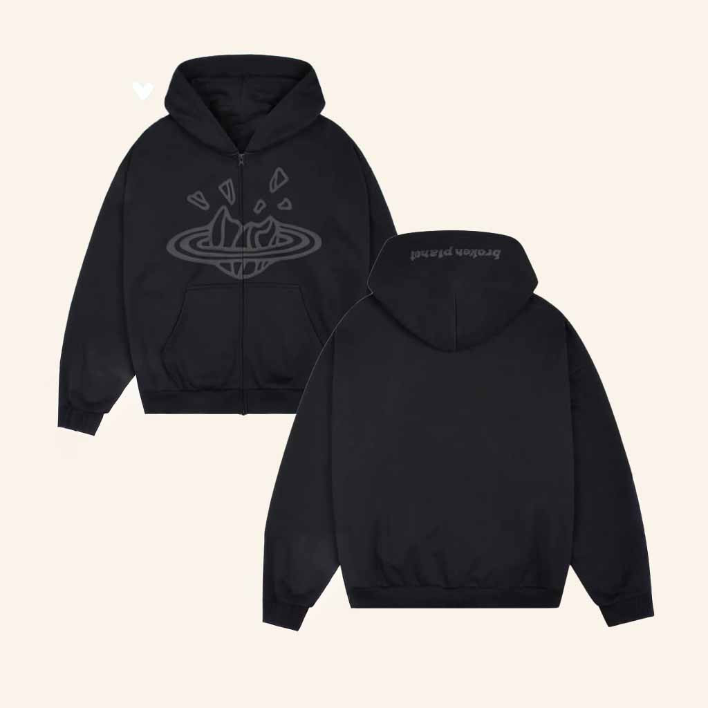 Broken Planet Merch Broken Planet Black Zip Hoodie Good Gifts For Boyfriend Broken Planet Merch Broken Planet Black Zip Hoodie Good Gifts For Boyfriend