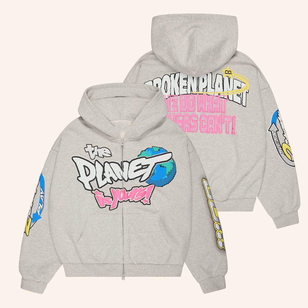 Broken Planet Merch The Planet Is Yours Zip Hoodie Birthday Ideas For Girlfriend