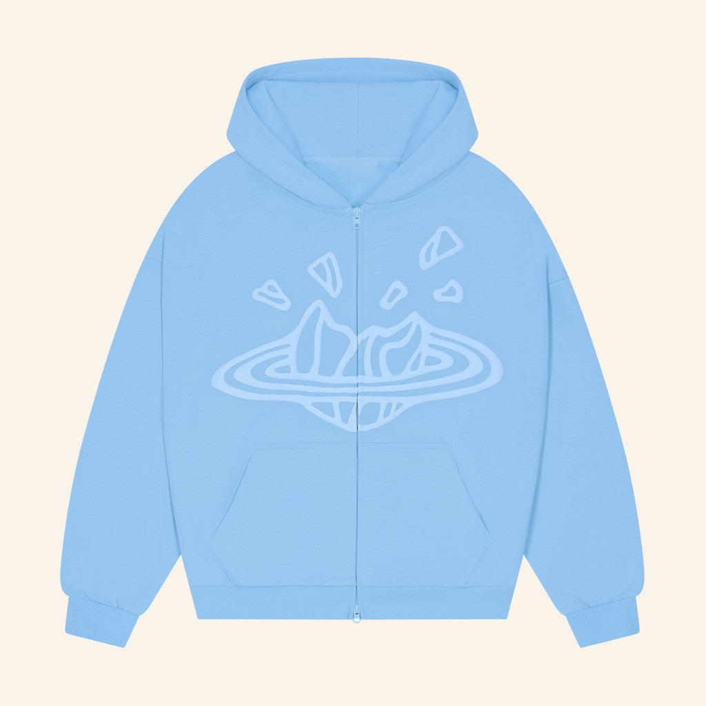 Broken Planet Zip Hoodie Light Blue Gift Ideas For Besties Broken Planet Zip Hoodie Light Blue Gift Ideas For Besties