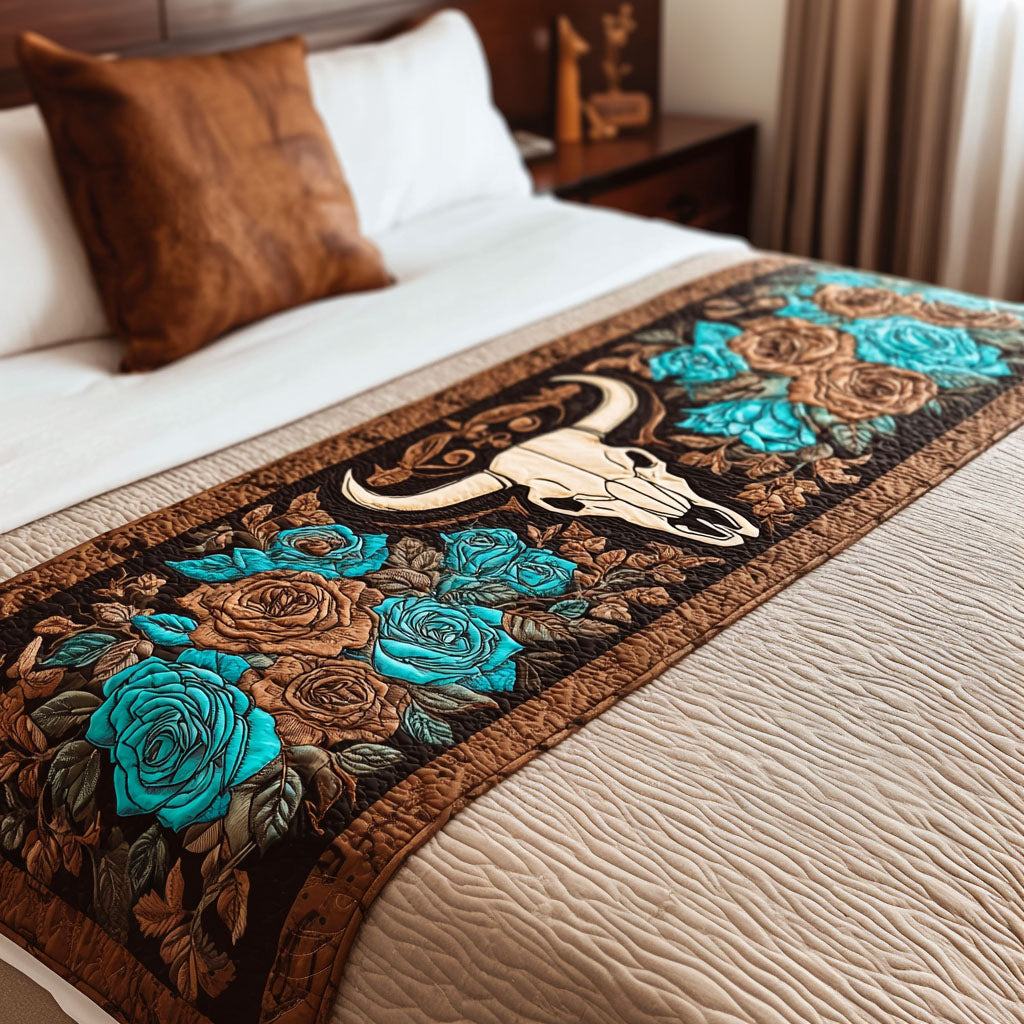 Bronco Spirit Quilted Bed Runner Bed Decorations Western Gifts For Men