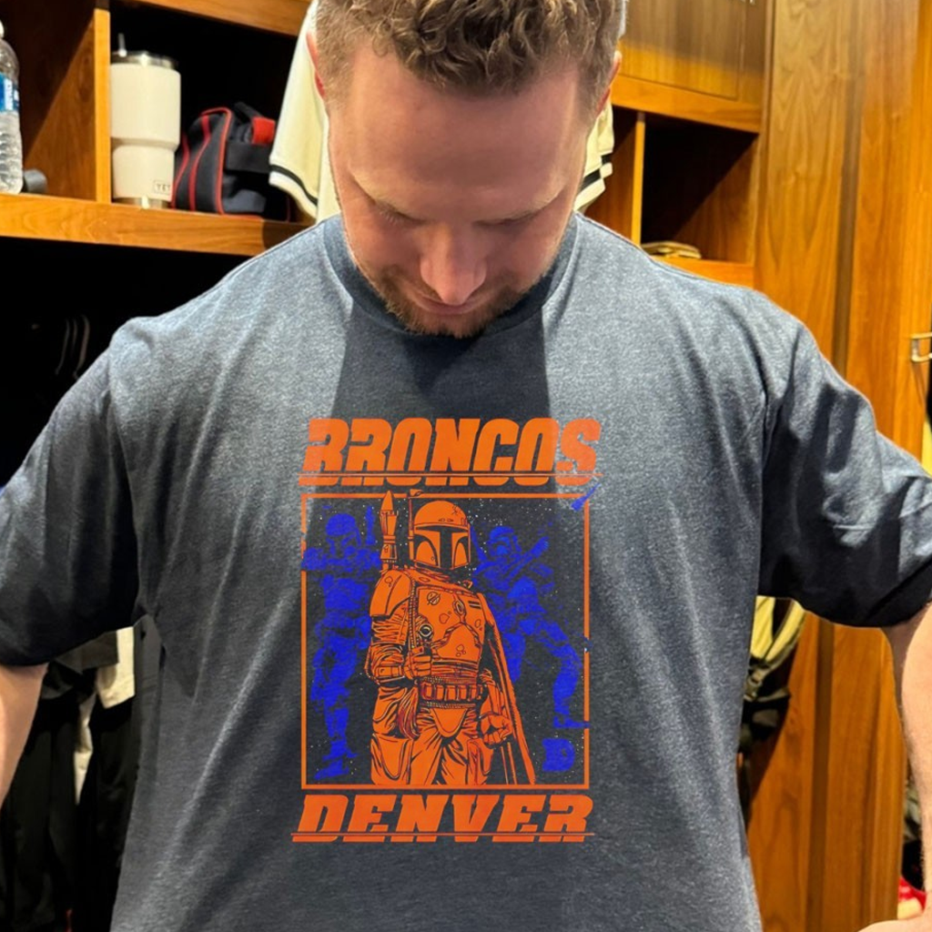 Broncos Football X Knight Star Wars Graphic Shirt Presents For Boyfriend Broncos Football X Knight Star Wars Graphic Shirt Presents For Boyfriend