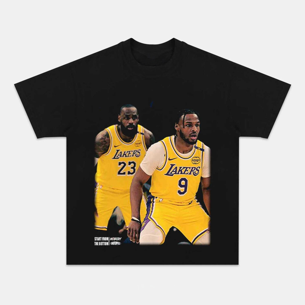 Bronny And Lebron Graphic T-Shirt Gifts For The Basketball Enthusiast