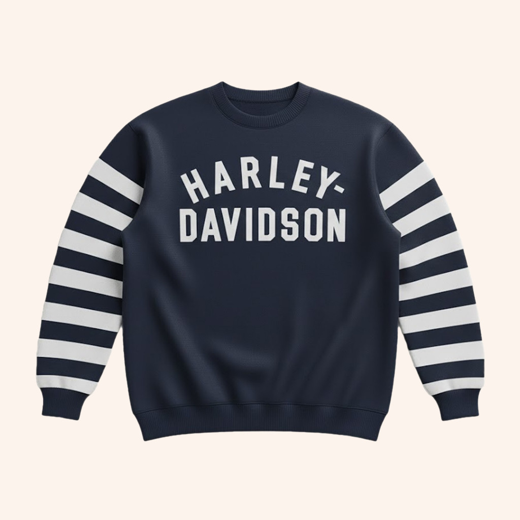 Bronson Reed Harley Davidson Striped Sweatshirt Unique Gifts For Boyfriend