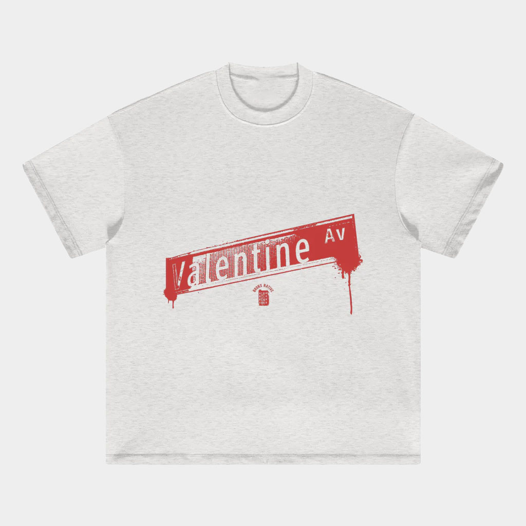 Bronx Native Merch Valentine Ave T-Shirt Valentine's Gifts For Husband