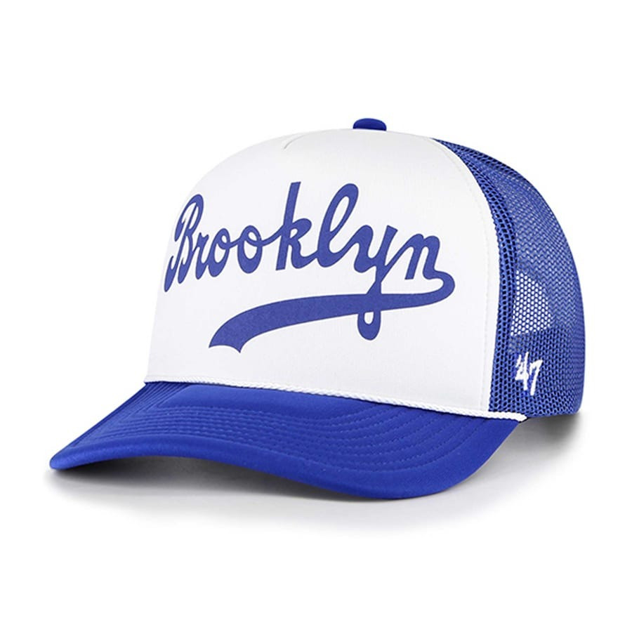Brooklyn Dodgers '47 Trucker Hat Cooperstown Foam Front Script Trucker Snapback Hat