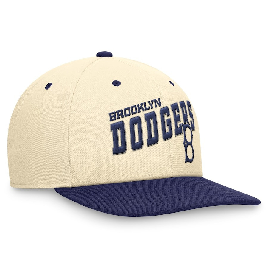 Brooklyn Dodgers Hat Cream Royal Rewind Cooperstown Collection Performance Snapback Hat