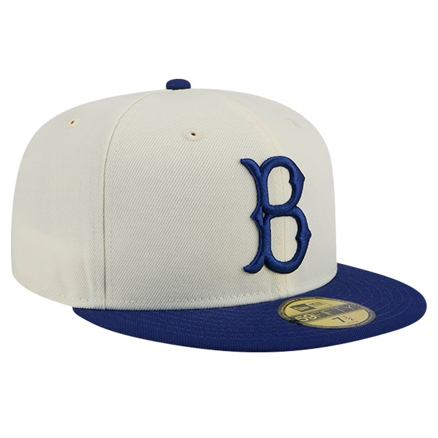Brooklyn Dodgers Hat MLB New Era Cream Cooperstown 59FIFTY Fitted Hat Fan Merch Gifts