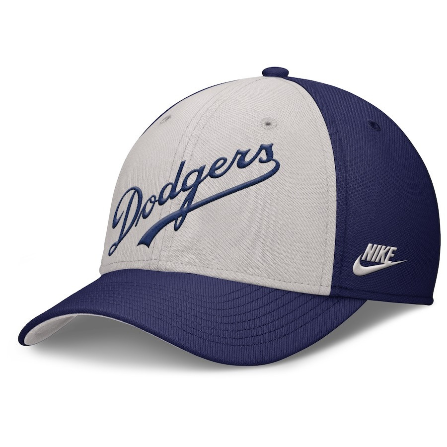 Brooklyn Dodgers Hat Navy Gray Rise Swoosh Performance Flex Hat Dodgers Fan Gifts Merch