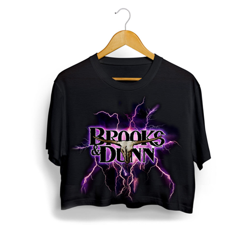 Brooks And Dunn Merch Ladies Brooks And Dunn Vintage Lightning Crop Top Gifts For Wife Brooks And Dunn Merch Ladies Brooks And Dunn Vintage Lightning Crop Top Gifts For Wife