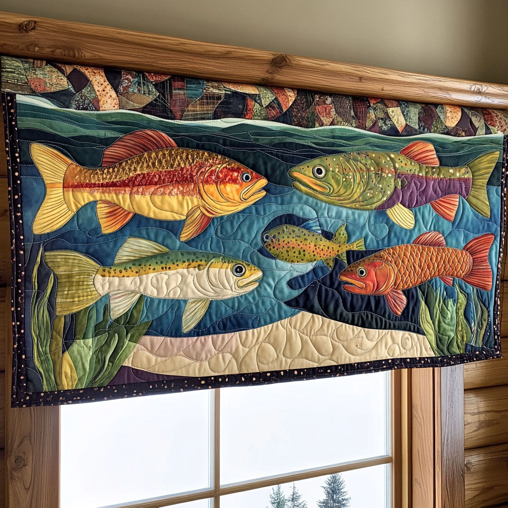 Brookside Bounty Quilted Valance Window Valances For Bedroom Xmas Gift For Whole Family