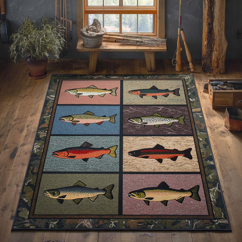 Brookside Jewel Area Rug Front Door Entryway Ideas Gifts For Fishing Lovers