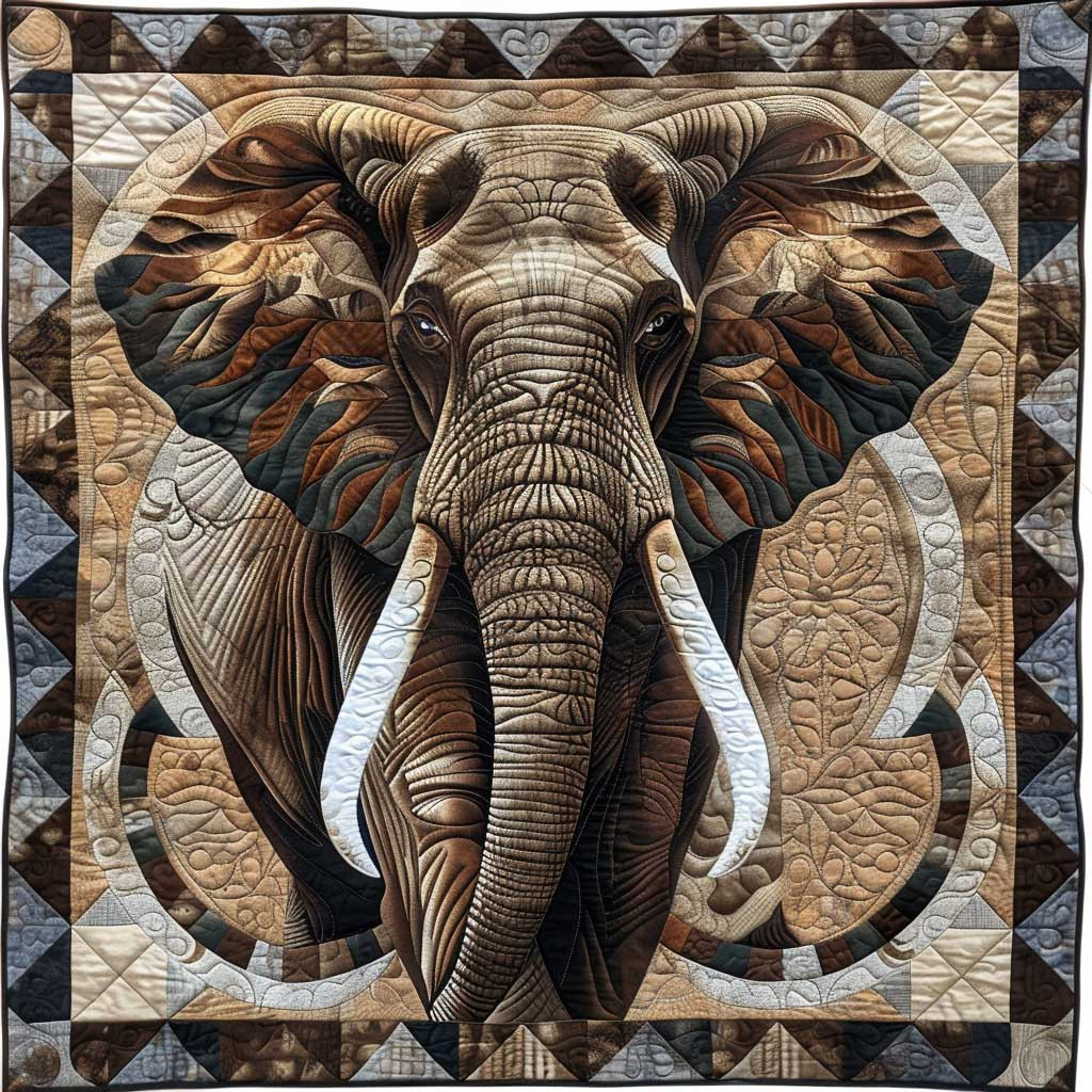 Brown African Elephant Quilt Blanket Soft Throw Blanket Best Father's Day Gifts For Dad