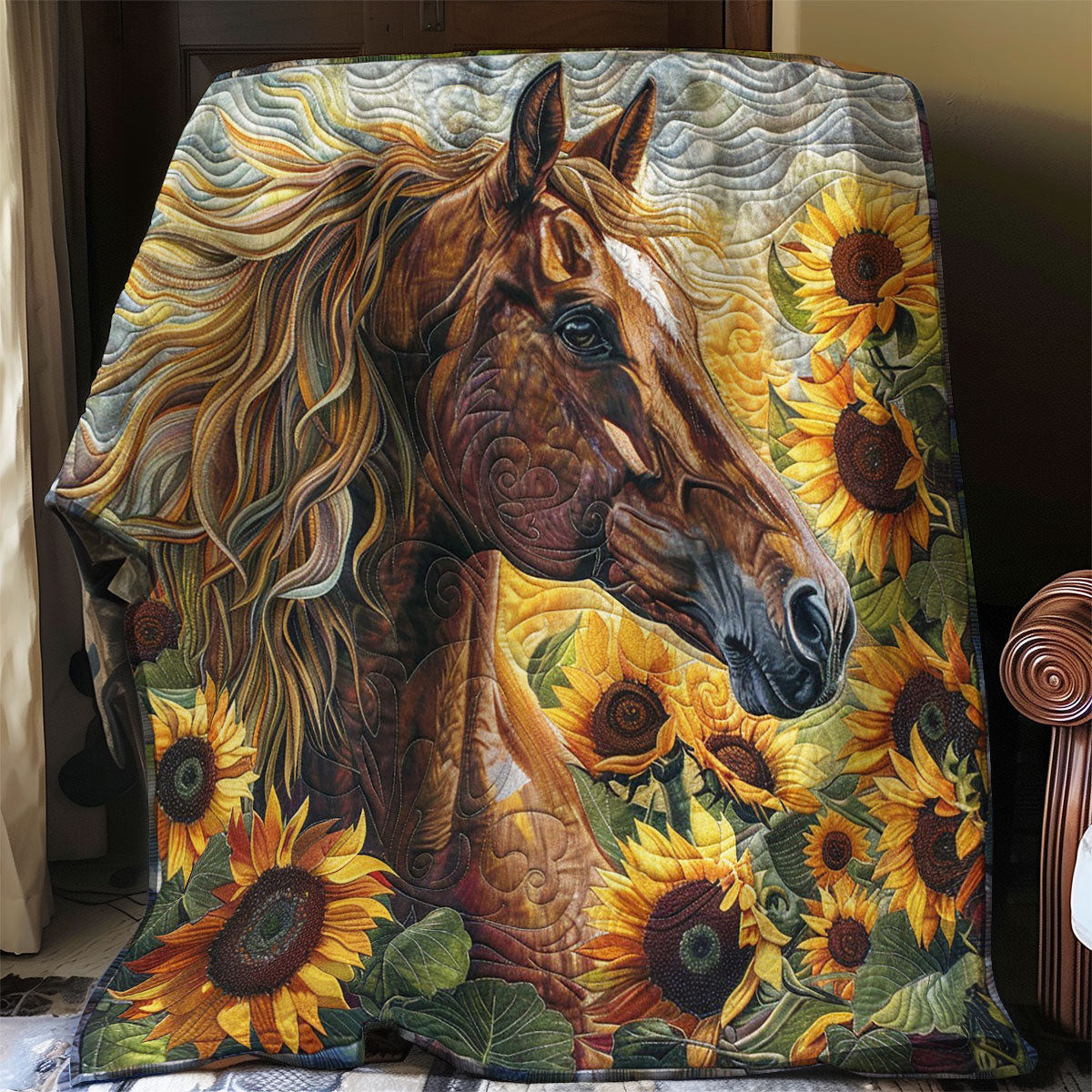 Brown Horse Quilt Blanket Best Throw Blanket Awesome Mother's Day Gifts 2025