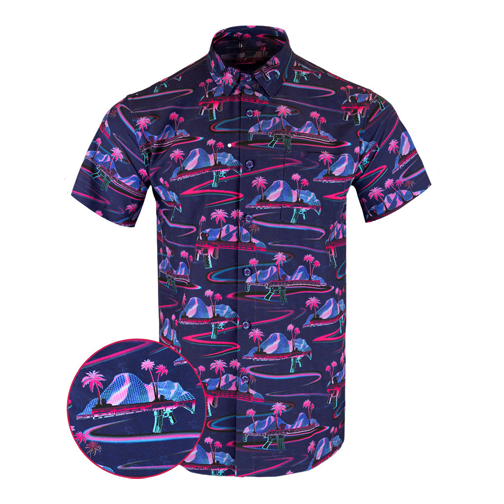 Brownells x Retro Rifle Button Down Shirt Tactical Aloha Shirt Best Gifts For Father Brownells x Retro Rifle Button Down Shirt Tactical Aloha Shirt Best Gifts For Father