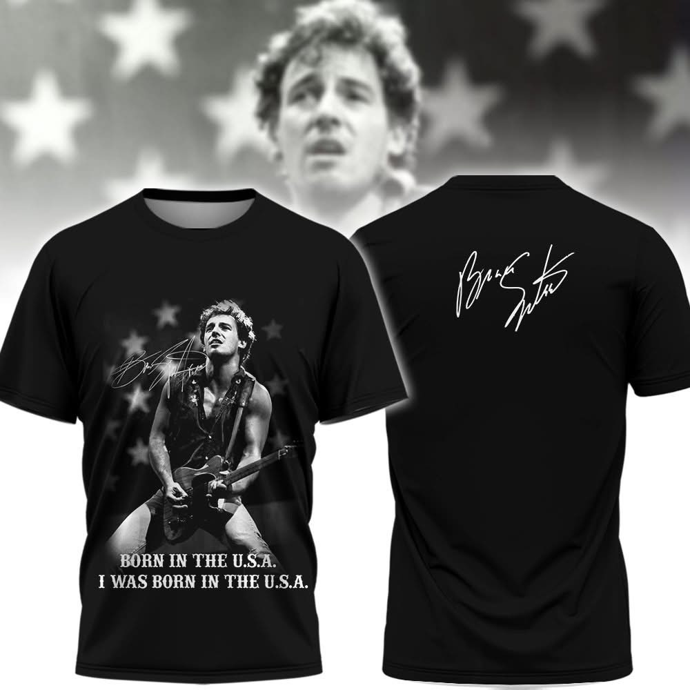 Bruce Springsteen I Was Born In The USA T-Shirt Bruce Springsteen Tour Merch Concert Gifts
