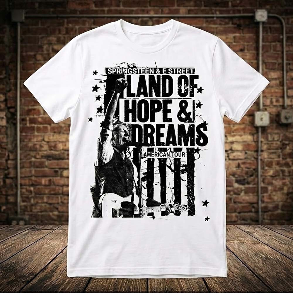 Bruce Springsteen Land Of Hope And Dreams 2026 American Tour T-Shirt E Street Band Rock Fan Gear Gift