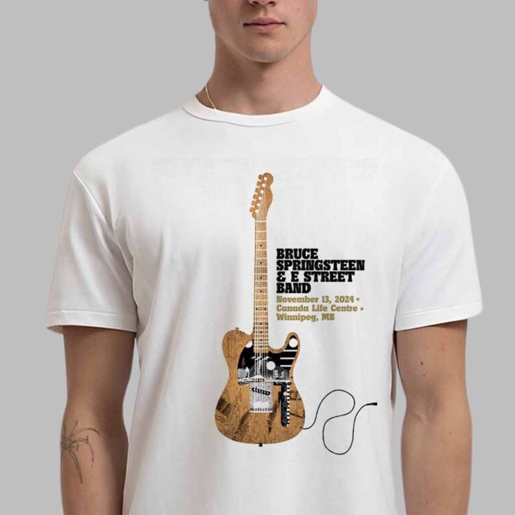 Bruce Springsteen Merch Bruce Springsteen And E Street Band Tour 2024 White Shirt Fans Gifts