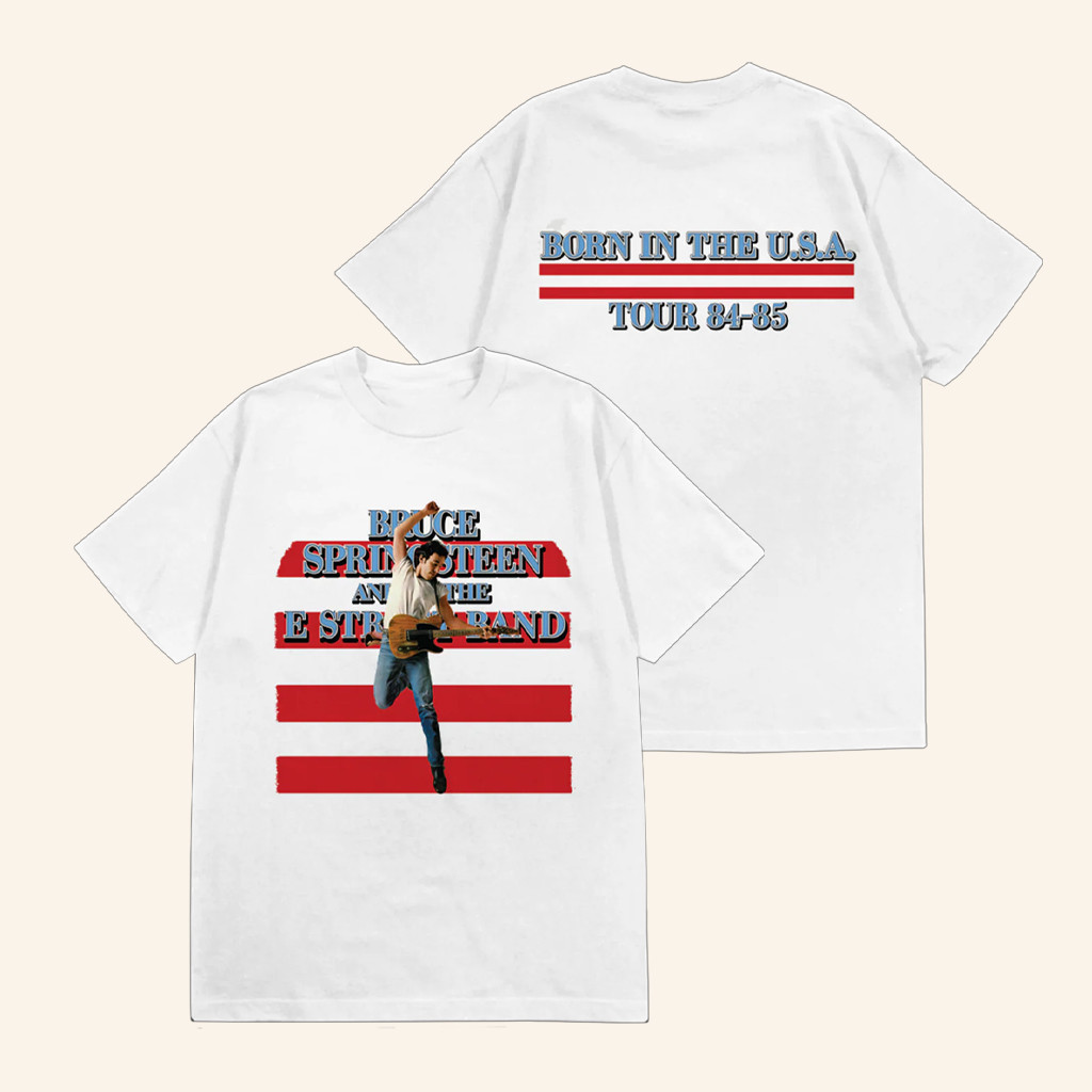 Bruce Springsteen Merch Retro Born In The USA Photo T-Shirt Xmas Gifts For Music Fans Bruce Springsteen Merch Retro Born In The USA Photo T-Shirt Xmas Gifts For Music Fans