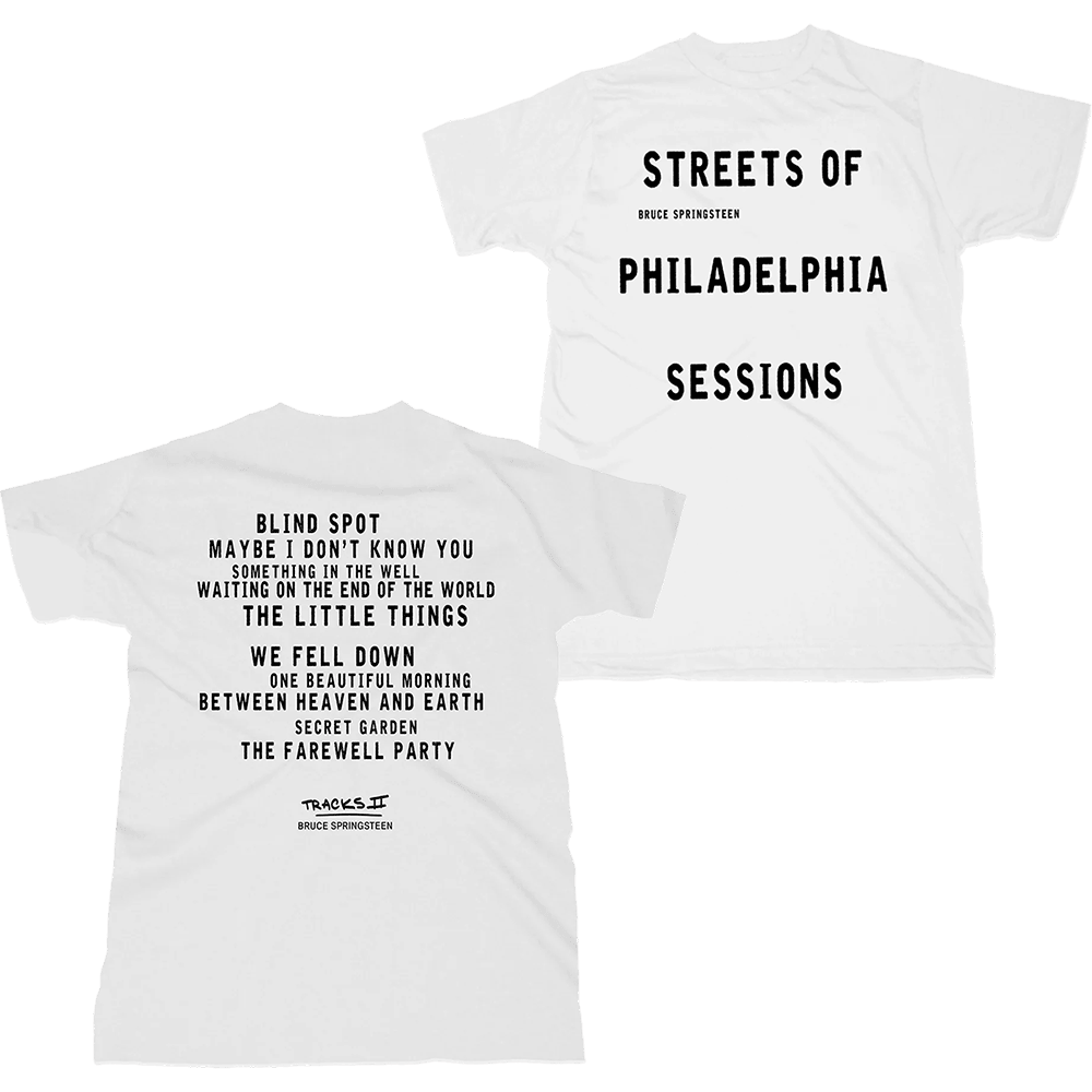 Bruce Springsteen T-Shirt Bruce Springsteen Merch Streets Of Philadelphia Sessions Album Tee