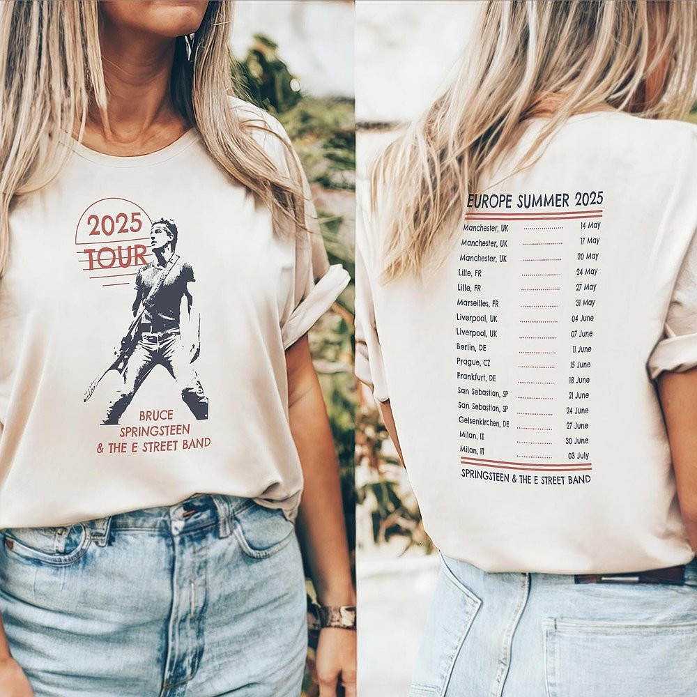 Bruce Springsteen Tour 2025 Concert Tee E Street Band Vintage Fan Gift T-Shirt Best For Fans