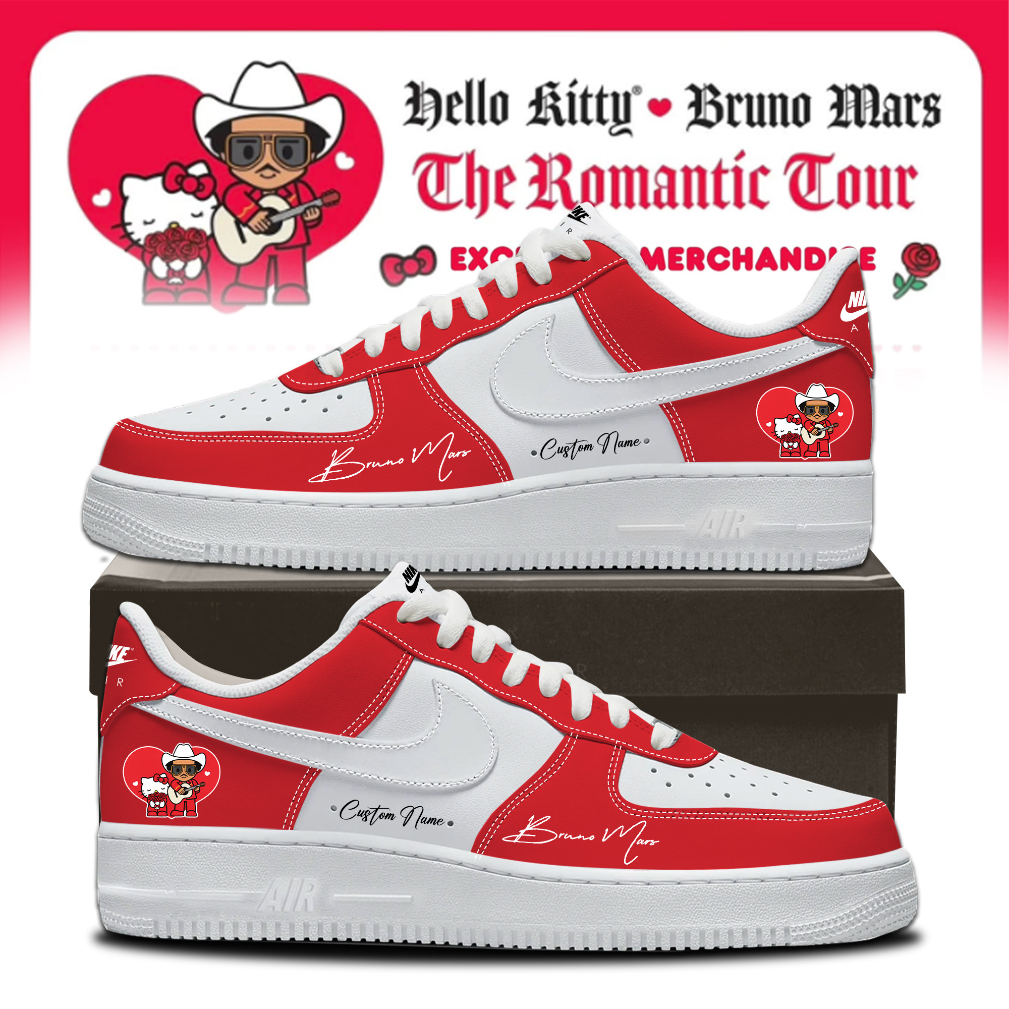 Bruno Mars Hello Kitty 2026 Shoes Hello Kitty X Bruno Mars Merch Gift For Women