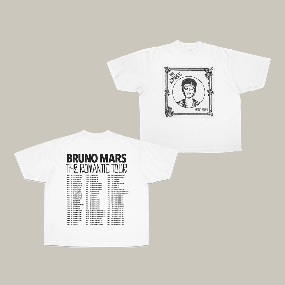 Bruno Mars Hello Kitty 2026 T-Shirt Romantic Tour Event Gear Clothes Gift For Live Music