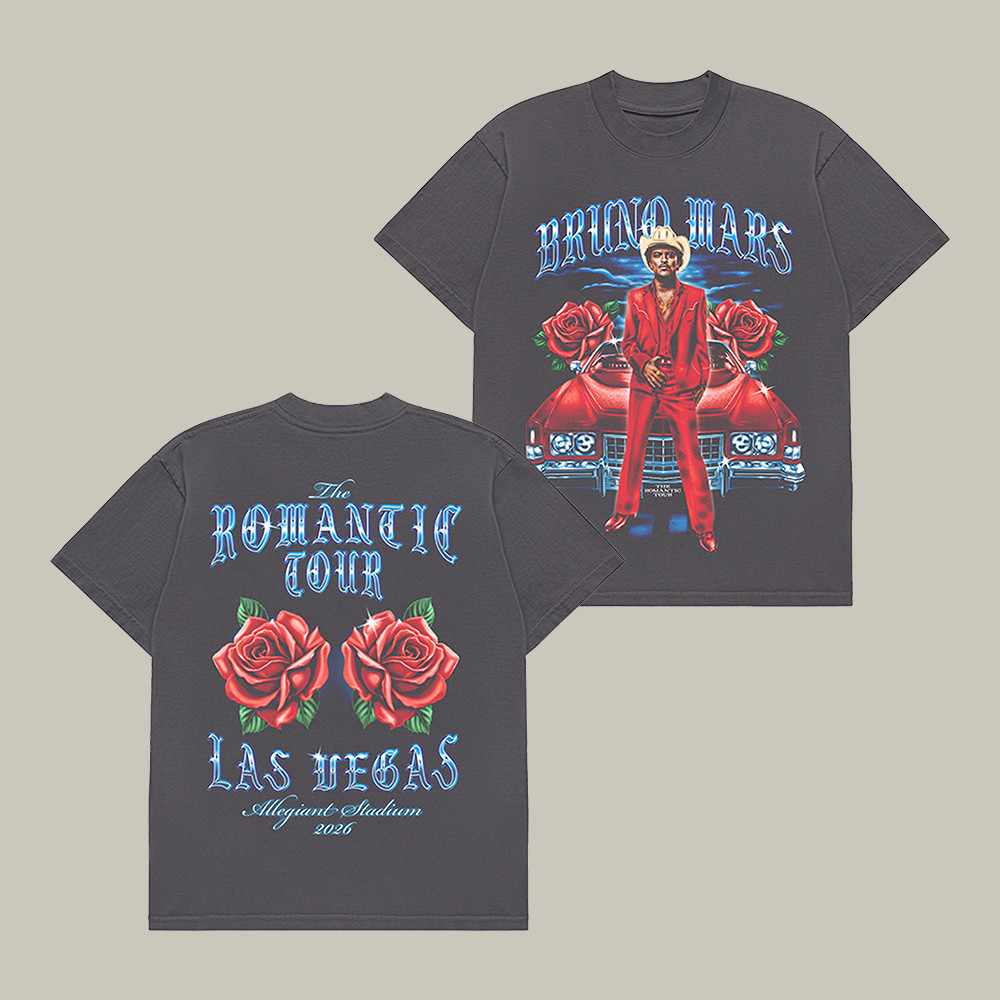 Bruno Mars Hello Kitty 2026 T-Shirt Romantic Tour Gear Shirt Gift For Stage Show