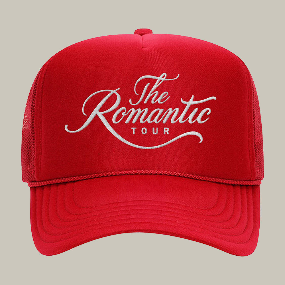 Bruno Mars Hello Kitty Japan Trucker Hat The Romantic Tour 2026 Merchandise Gift For Teammates