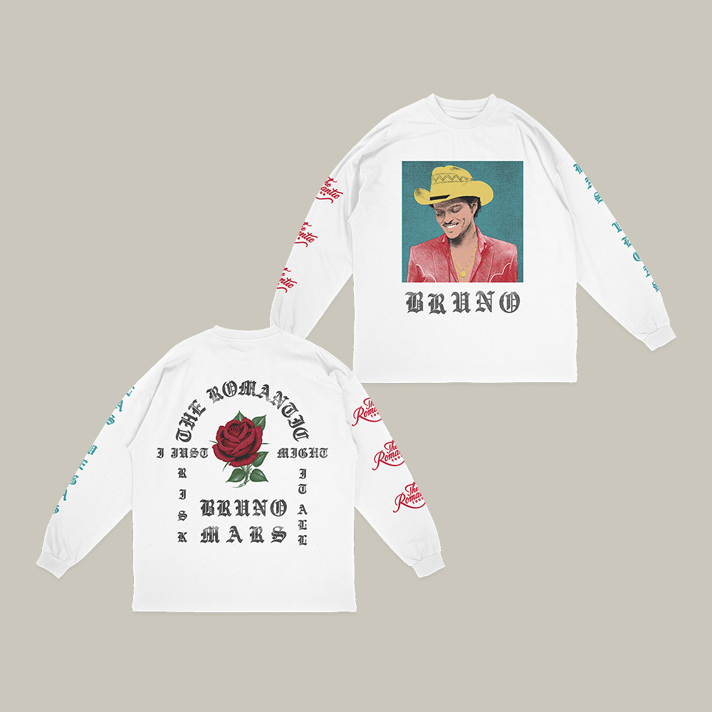 Bruno Mars Hello Kitty World Long Sleeve Shirt Romantic Tour Gear Merch Gift For Special Event