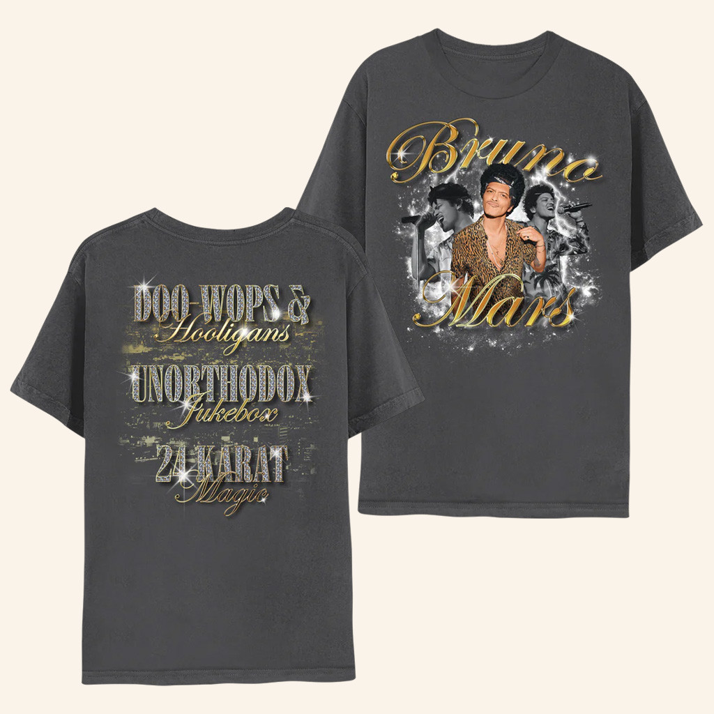 Bruno Mars Merch Bootleg T-Shirt Doo Wops And Hooligans Shirt Best Gifts For Music Fans