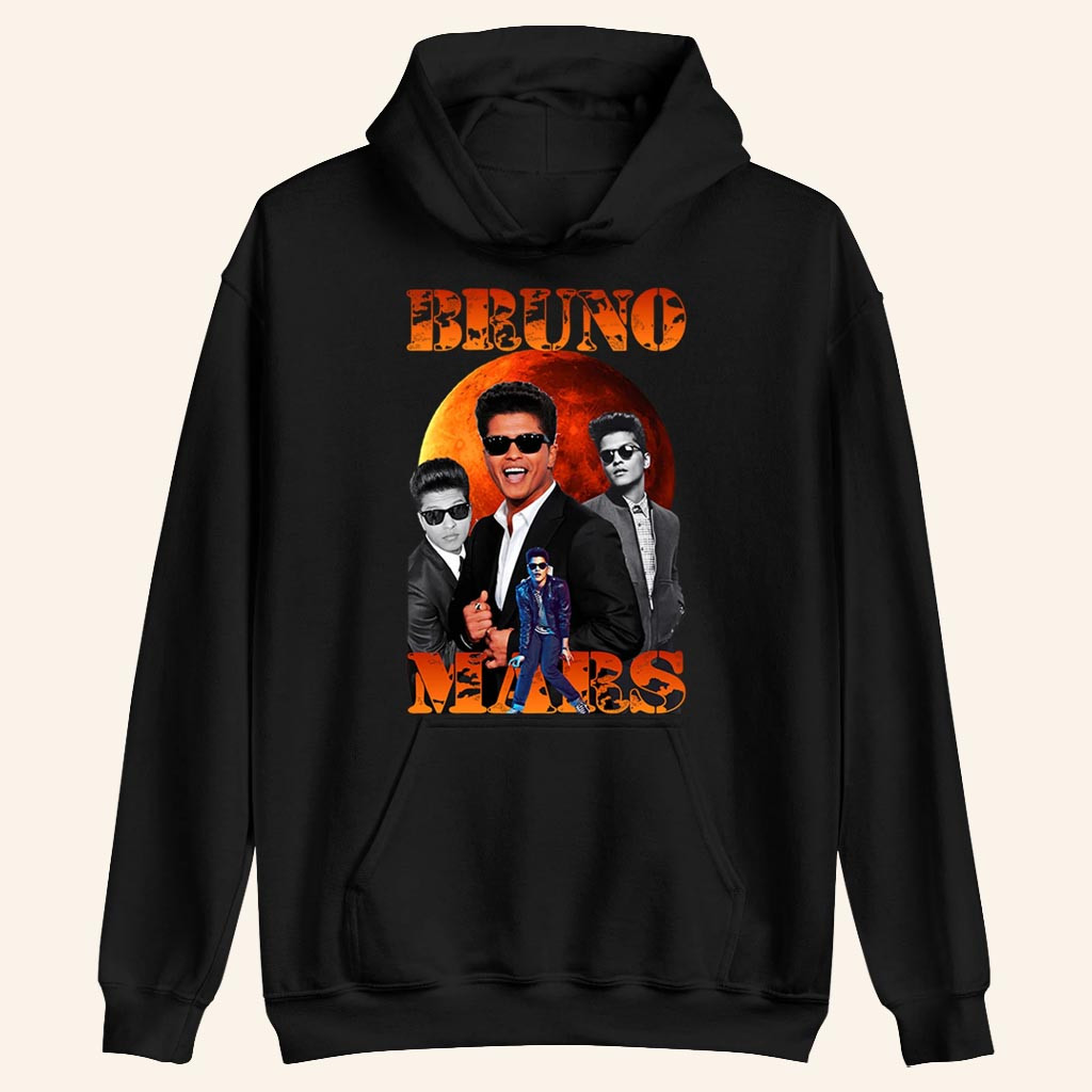 Bruno Mars Merch Bruno Mars Bootleg Hoodie Black Cool Gifts For Music Lovers