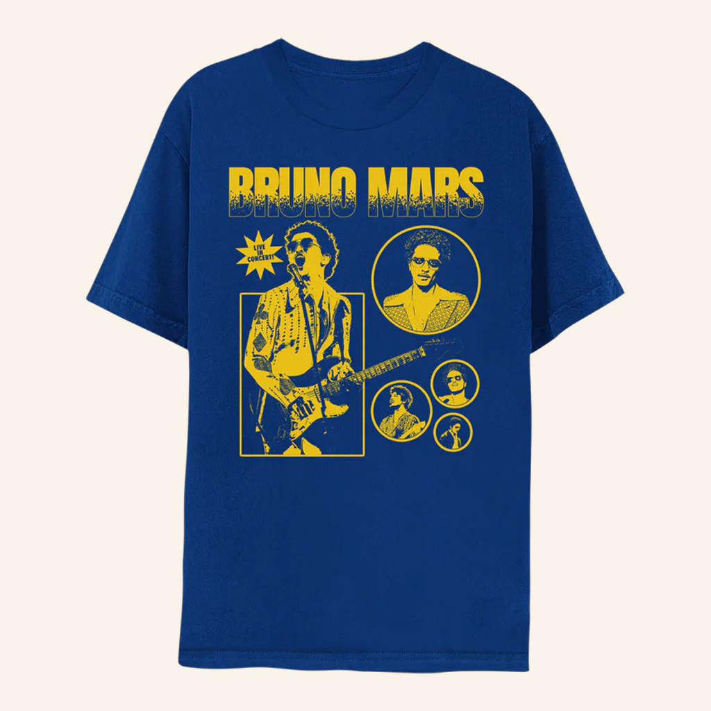 Bruno Mars Merch Bruno Mars Live In Concert Shirt Gifts For Music Lovers
