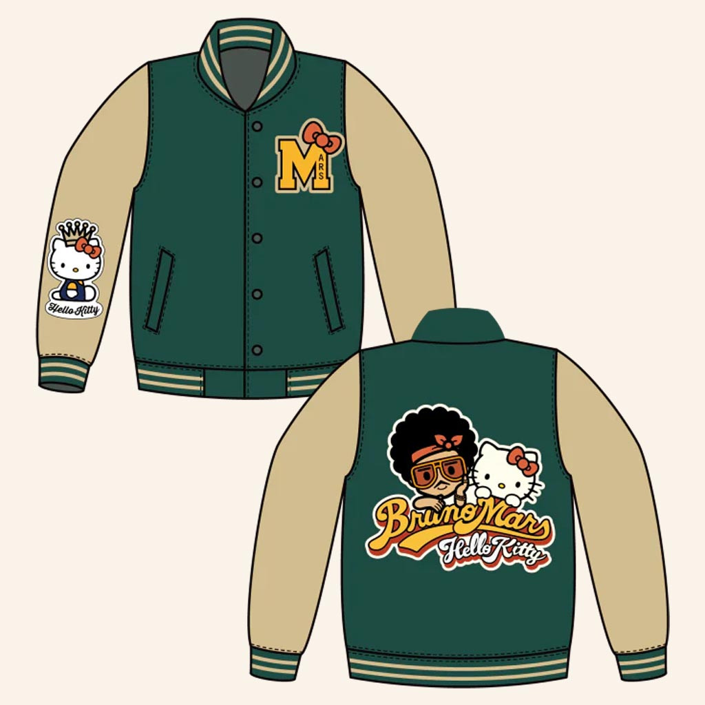 Bruno Mars Merch Bruno Mars X Hello Kitty Bomber Jacket Great Gifts For Music Fans