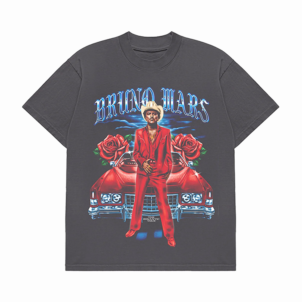 Bruno Mars Merch The Romantic Tour 2026 Rose's Collage T-Shirt Gifts For Sister