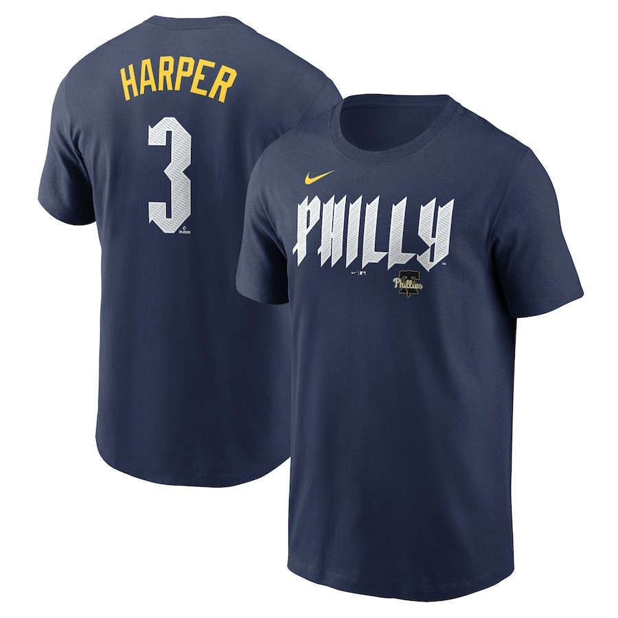 Bryce Harper Philadelphia Phillies City Connect T-Shirt Name & Number Shirt Merch For Fans
