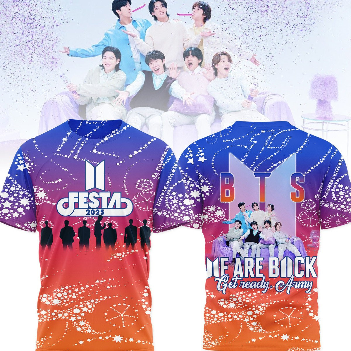 BTS Festa Tour 2025 Get Ready Army T-Shirt Gifts For Music Lovers