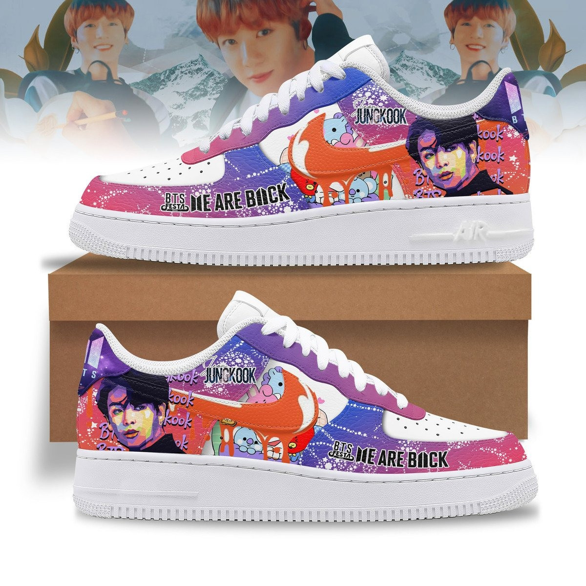 BTS Jungkook We Are Back AF1 Sneakers Gifts For BTS Fans