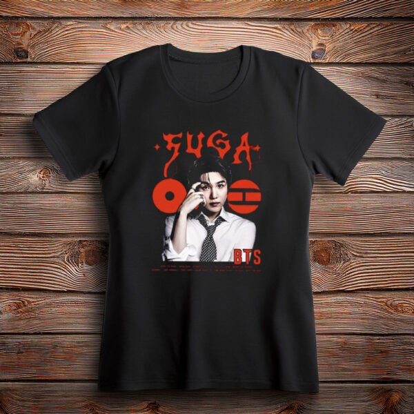 BTS Suga Portrait T-Shirt BTS World Tour Arirang Clothes Present Idea For Army