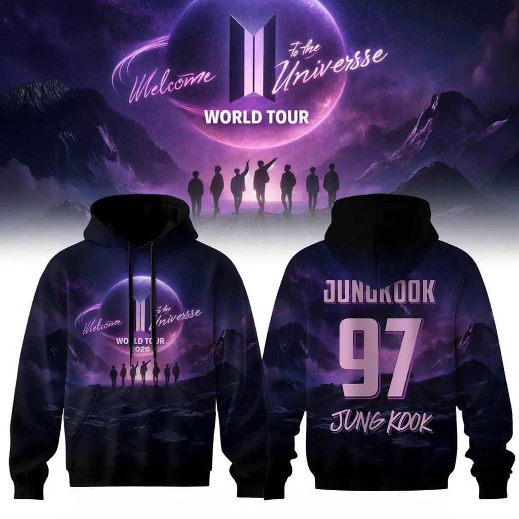BTS World Tour 2026 Hoodie Jungkook 97 Hoodie BTS Merch Gifts For Band Fans