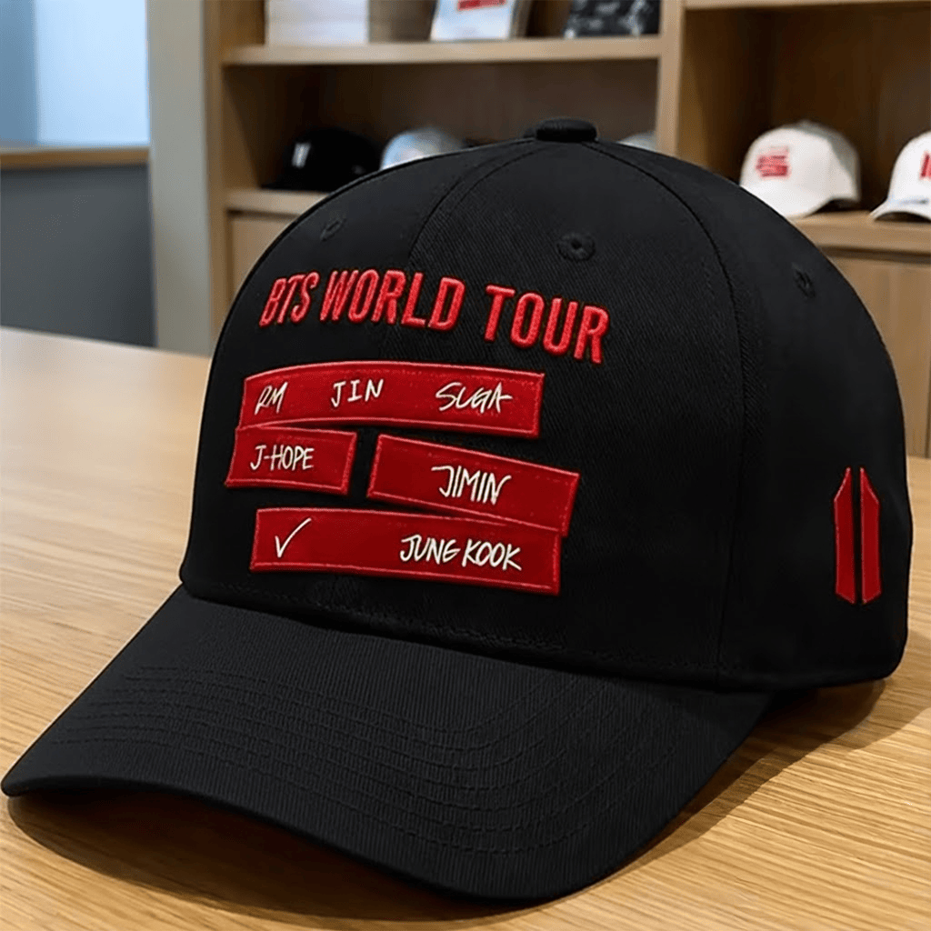 BTS World Tour Hat 2026 RM Jin Suga J Hope Jimin Jung Kook Kpop Cap Embroidered BTS ARMY Merch
