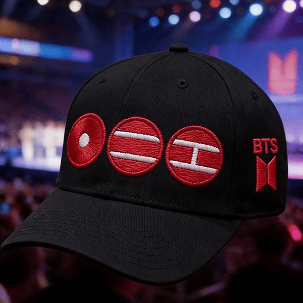 BTS World Tour Hat 2026 White Kpop Army Logo Hat Embroidered Gifts For BTS ARMY Fans