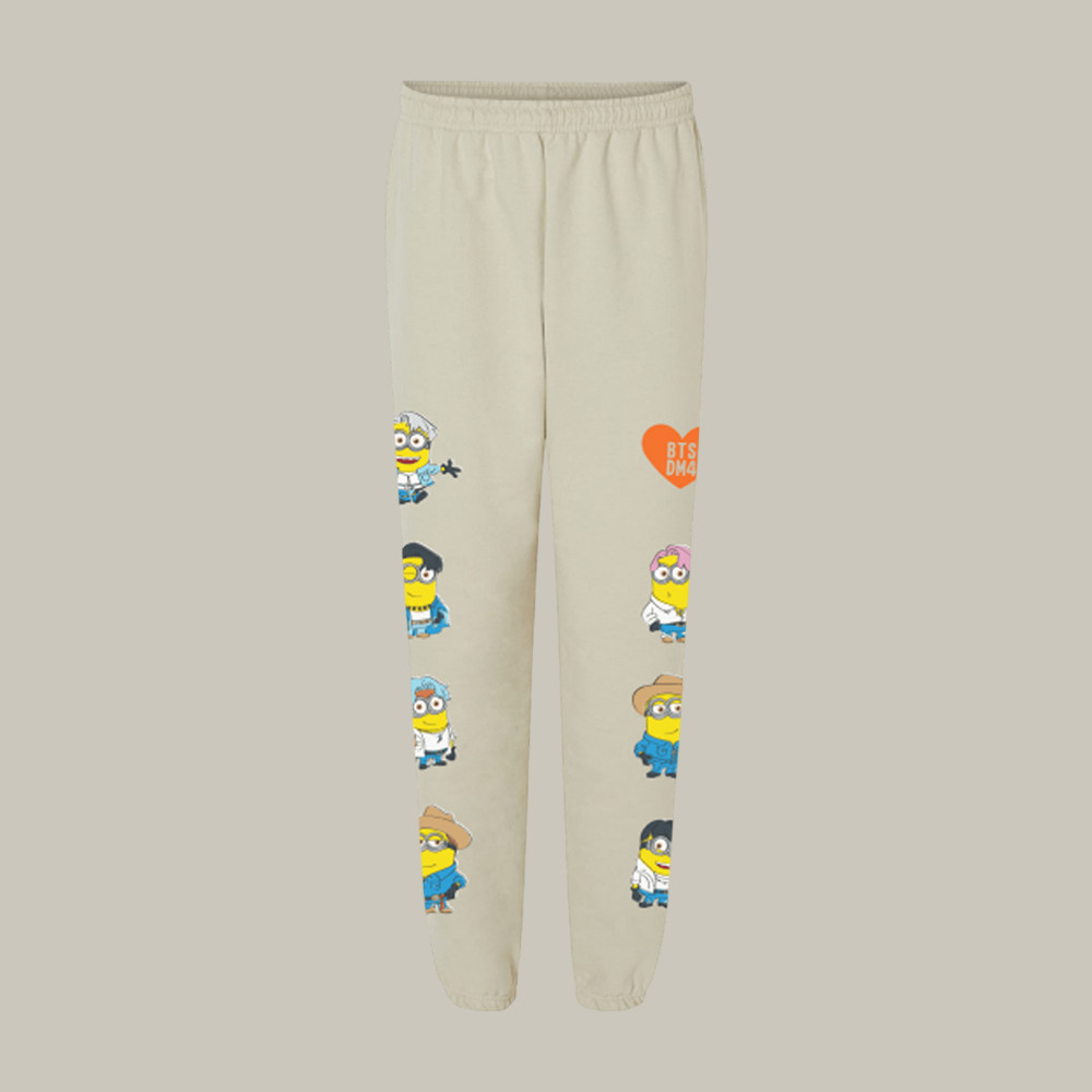 BTS x Despicable Me 4 Graphic Sweatpants BTS Fan Apparel Kpop Music Lover Gift Ideas