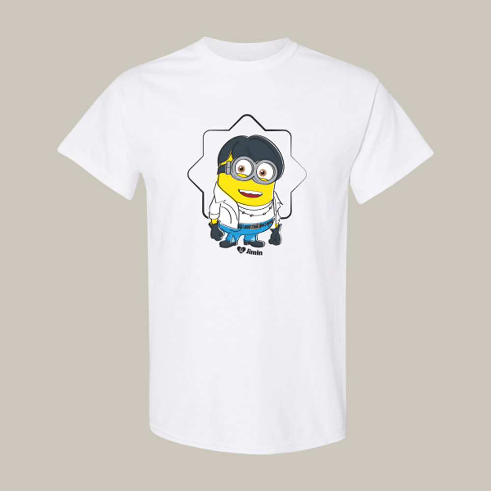 BTS x Despicable Me 4 Merch Jimin Minion BTS T-Shirt Kpop Fan Shirt Army Gift Ideas
