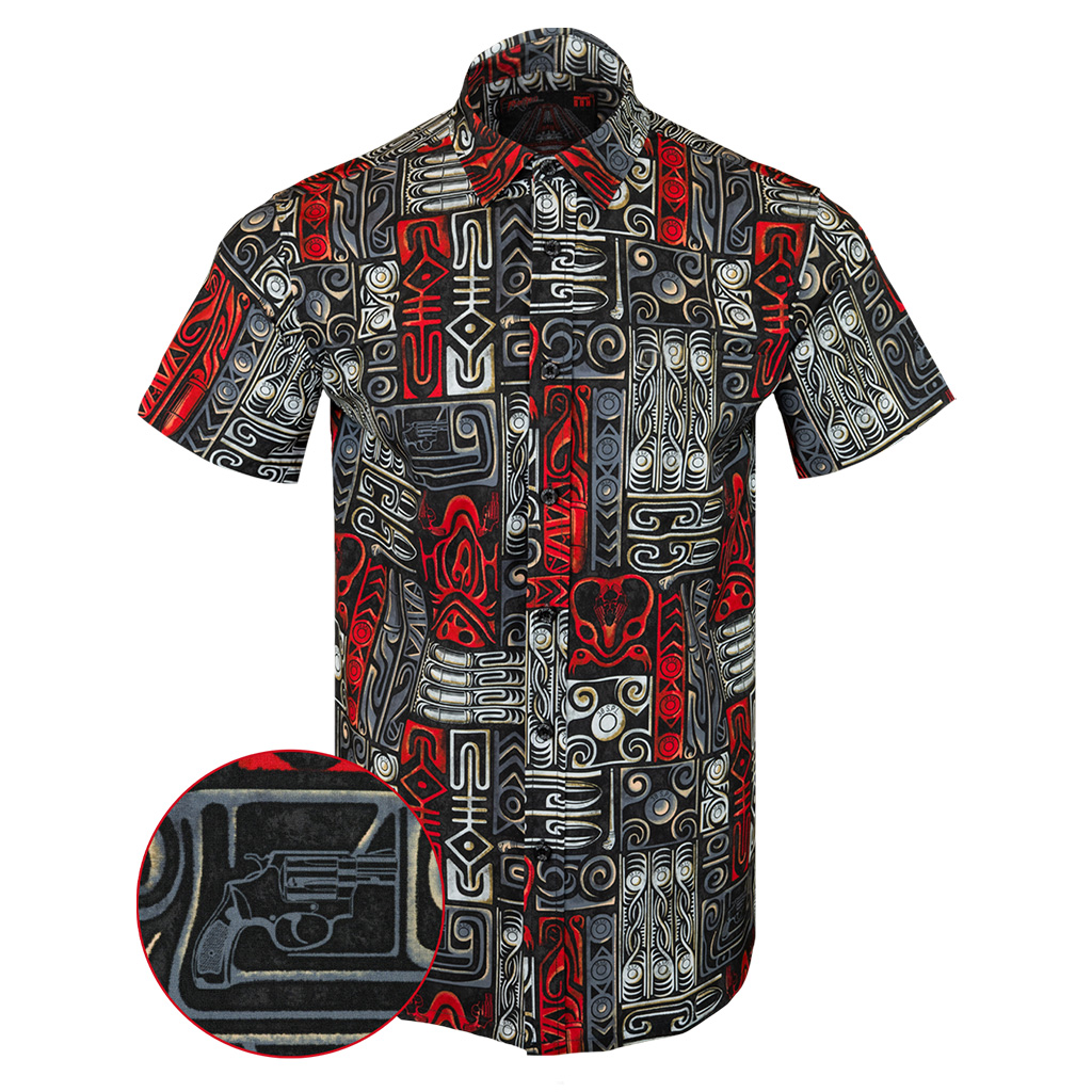 BTTF Button Down Shirt Concealed Carry Hawaiian Shirt Xmas Gifts For Him