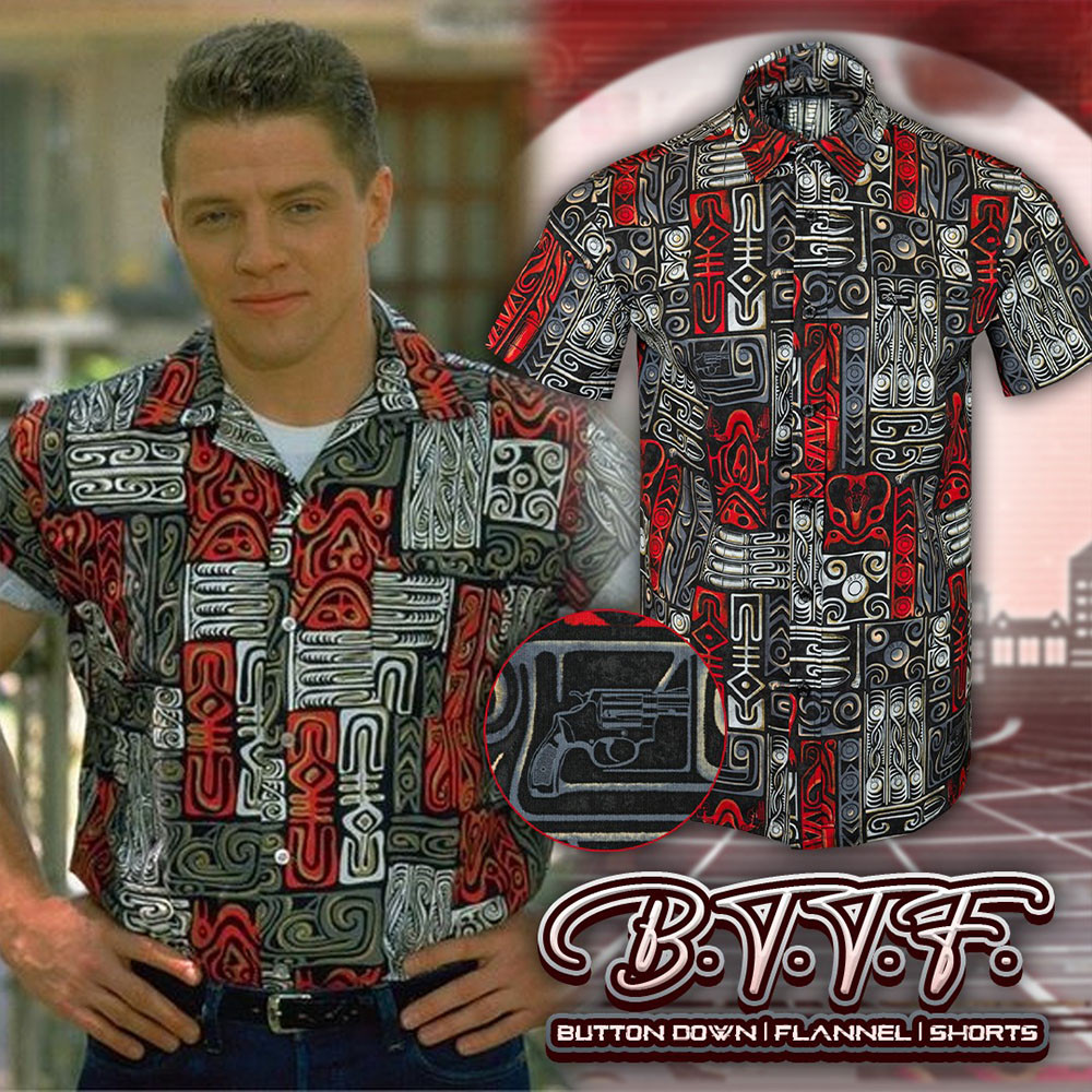 BTTF Button Down Shirt Vintage Hawaiian Shirt Best Gifts For Husband