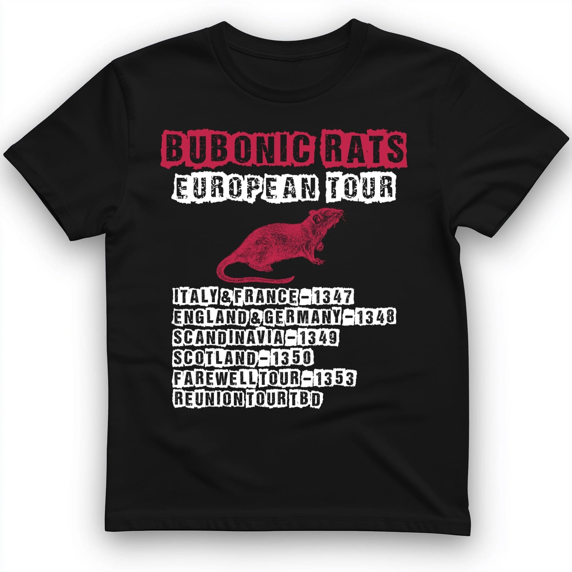 Bubonic Rats World Tour T-Shirt Funny Clothes Unique Gifts For Mouse Lovers