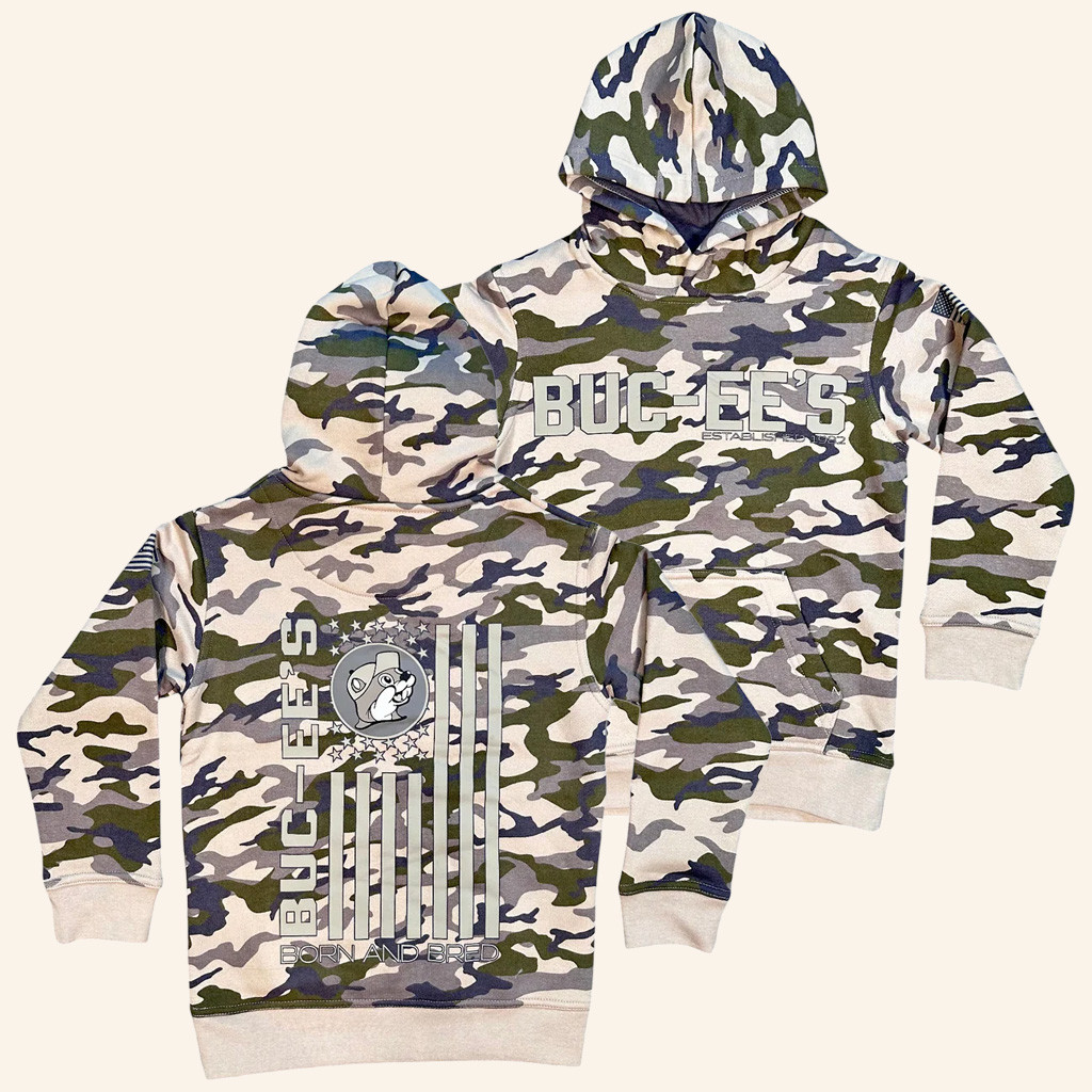 Buc Ee's Merch Born And Bred Camo Hoodie Best Gifts For Husband